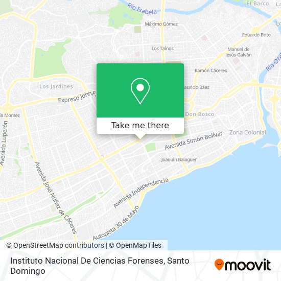 Instituto Nacional De Ciencias Forenses map