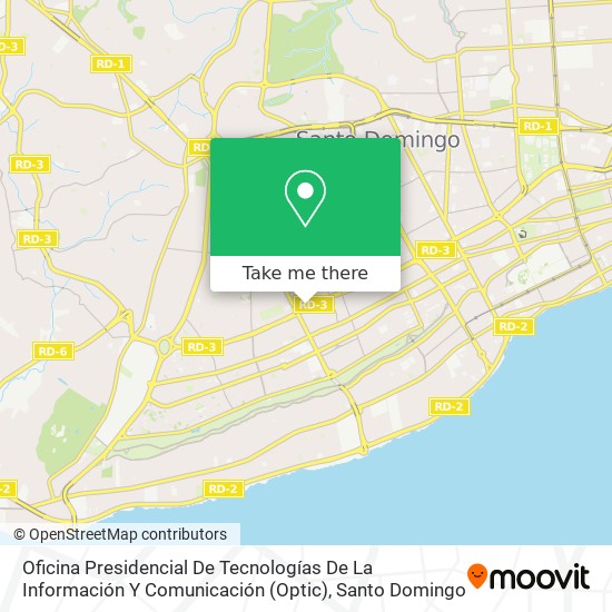 Oficina Presidencial De Tecnologías De La Información Y Comunicación (Optic) map