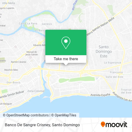 Mapa de Banco De Sangre Crisney