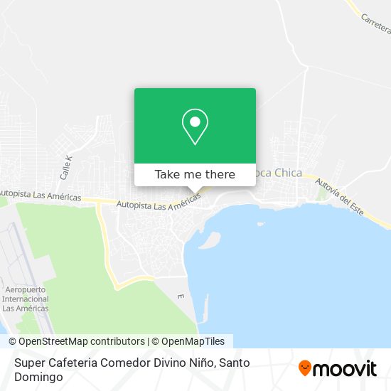 Mapa de Super Cafeteria Comedor Divino Niño