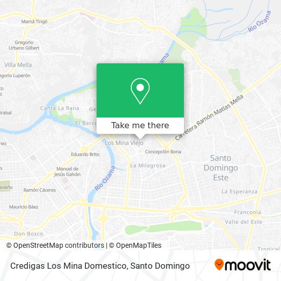 Credigas Los Mina Domestico map