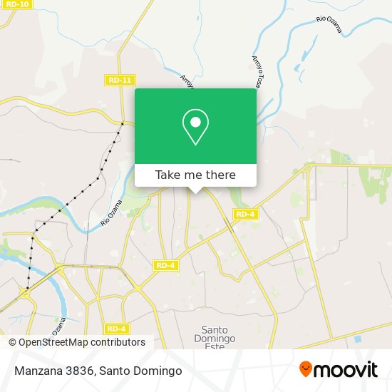 Manzana 3836 map