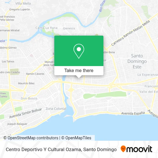 Mapa de Centro Deportivo Y Cultural Ozama