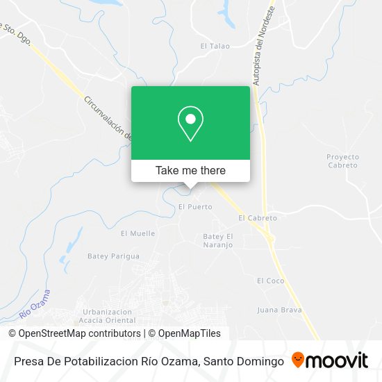 Mapa de Presa De Potabilizacion Río Ozama