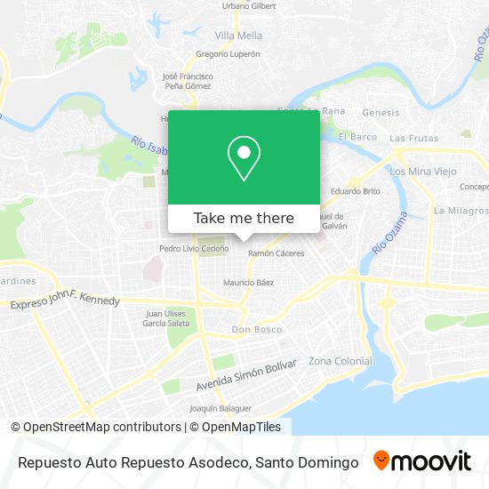 Mapa de Repuesto Auto Repuesto Asodeco