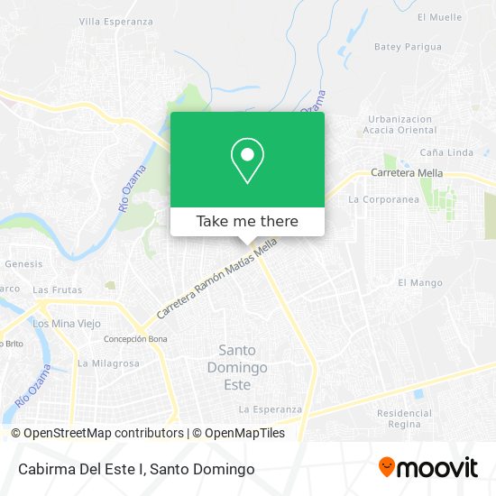 Cabirma Del Este I map