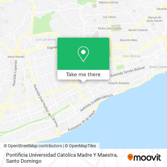 Pontificia Universidad Católica Madre Y Maestra map