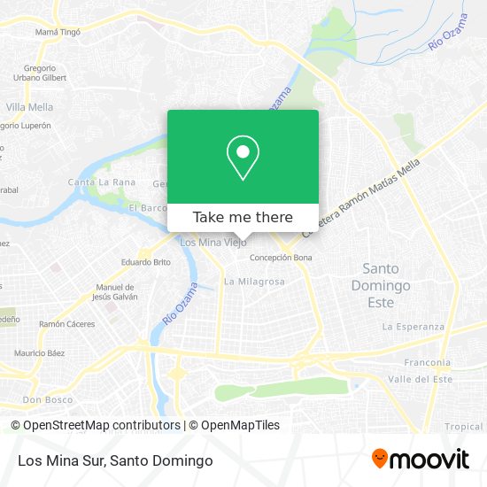 Los Mina Sur map