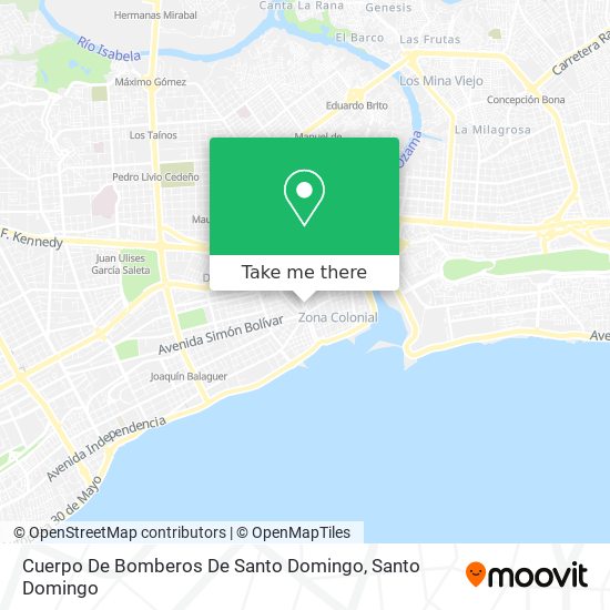 Cuerpo De Bomberos De Santo Domingo map