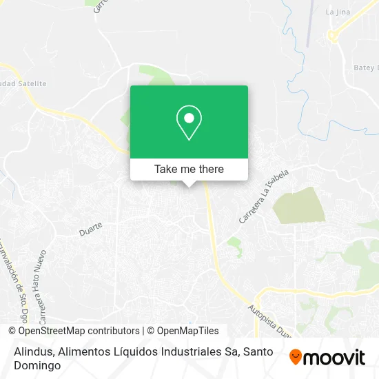 Mapa de Alindus, Alimentos Líquidos Industriales Sa