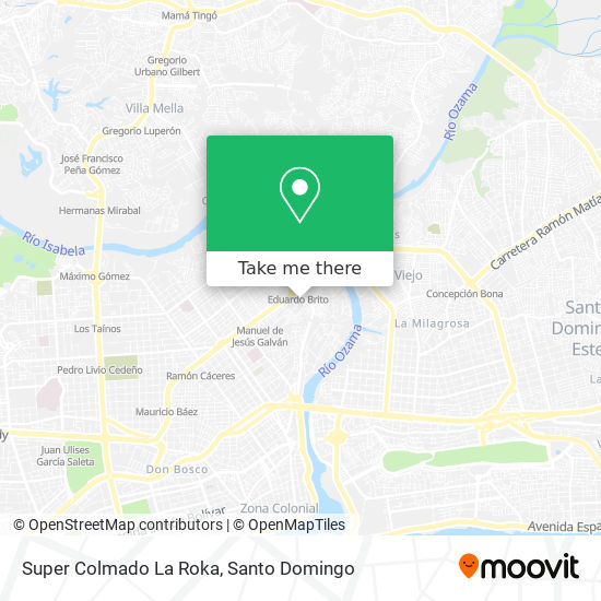 Super Colmado La Roka map