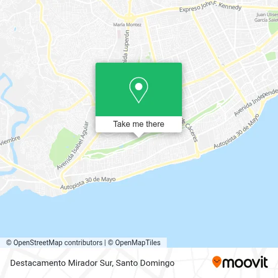 Destacamento Mirador Sur map