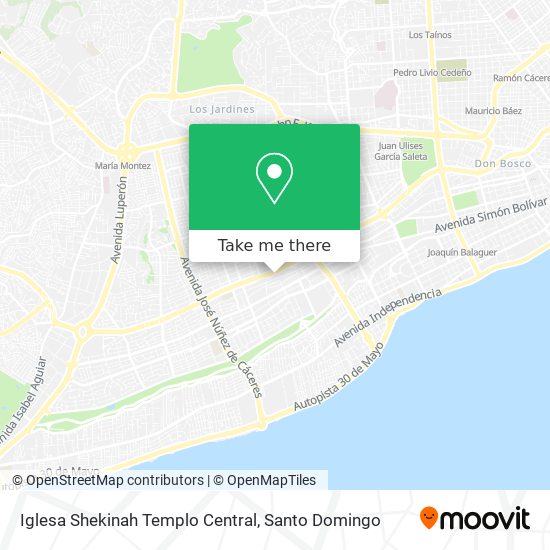 Iglesa Shekinah Templo Central map