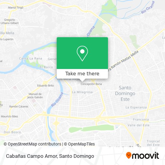 Cabañas Campo Amor map