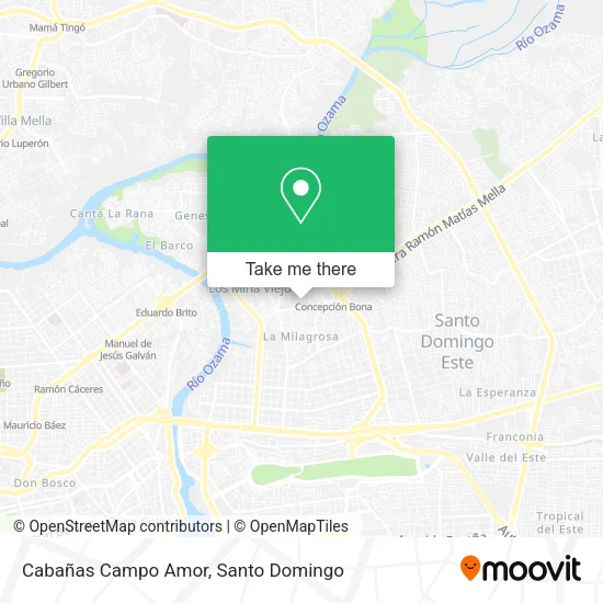 Mapa de Cabañas Campo Amor