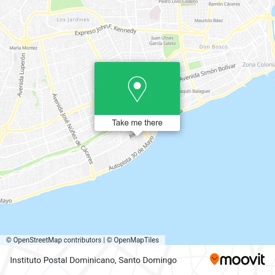 Instituto Postal Dominicano map