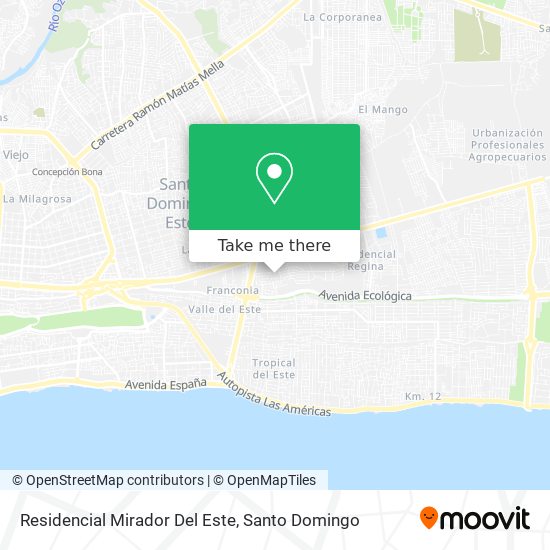 Residencial Mirador Del Este map