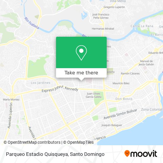 Parqueo Estadio Quisqueya map