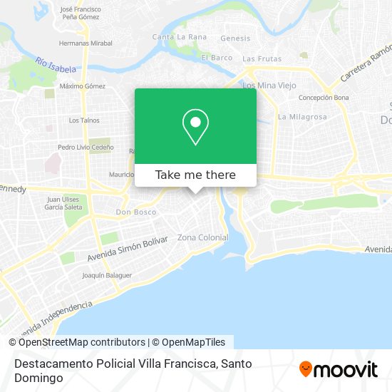 Mapa de Destacamento Policial Villa Francisca