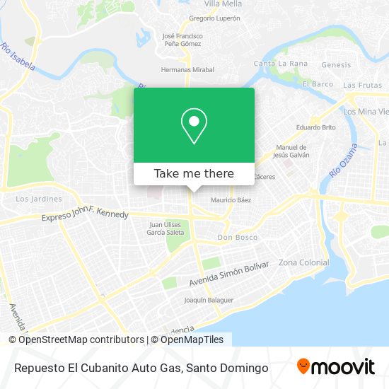 Repuesto El Cubanito Auto Gas map