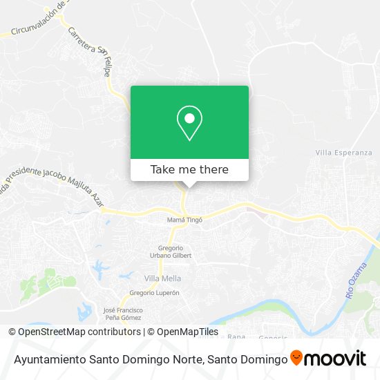 Ayuntamiento Santo Domingo Norte map