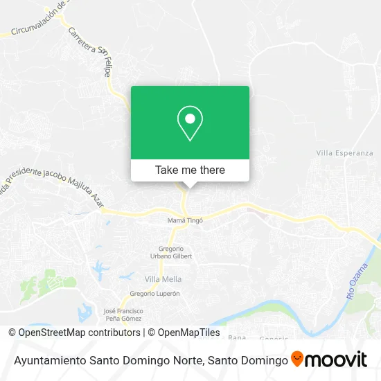 Mapa de Ayuntamiento Santo Domingo Norte