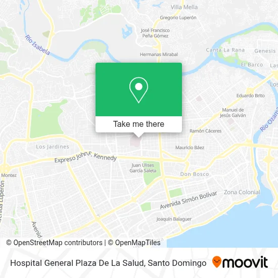Hospital General Plaza De La Salud map