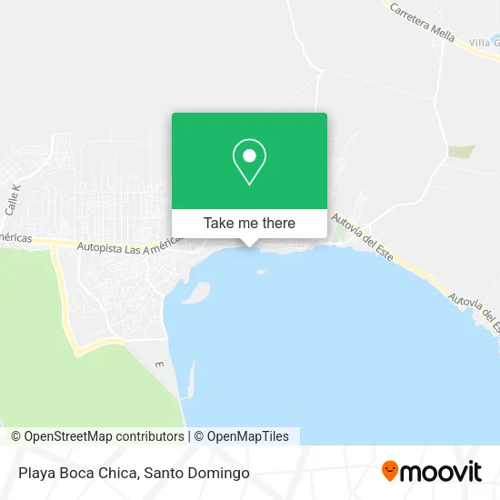 Mapa de Playa Boca Chica