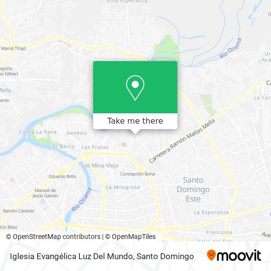 How to get to Iglesia Evangélica Luz Del Mundo in Santo Domingo by Bus or  Metro?