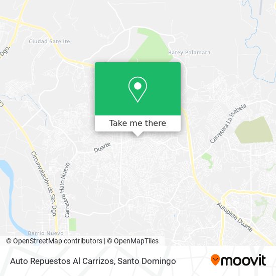 Mapa de Auto Repuestos Al Carrizos