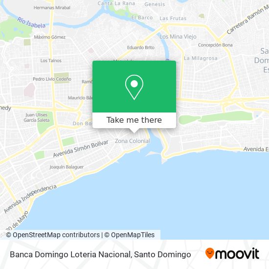 Banca Domingo Loteria Nacional map