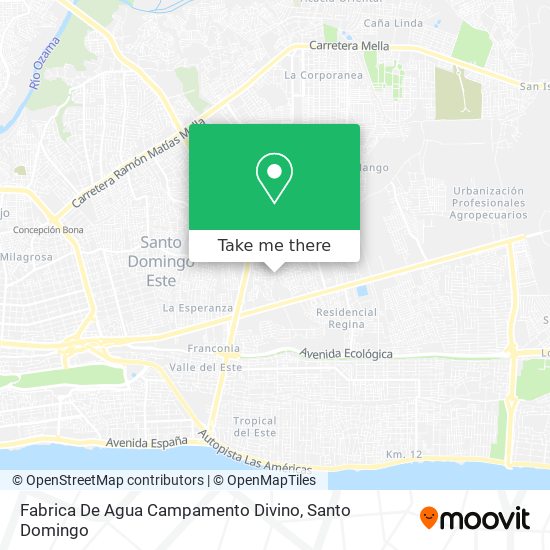 Fabrica De Agua Campamento Divino map