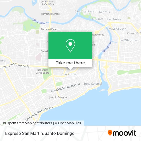 Expreso San Martín map