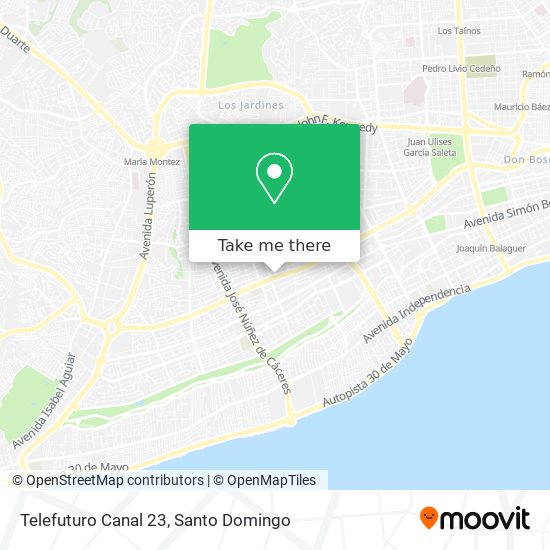 Telefuturo Canal 23 map