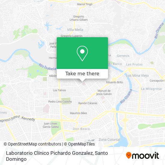 Mapa de Laboratorio Clínico Pichardo Gonzalez