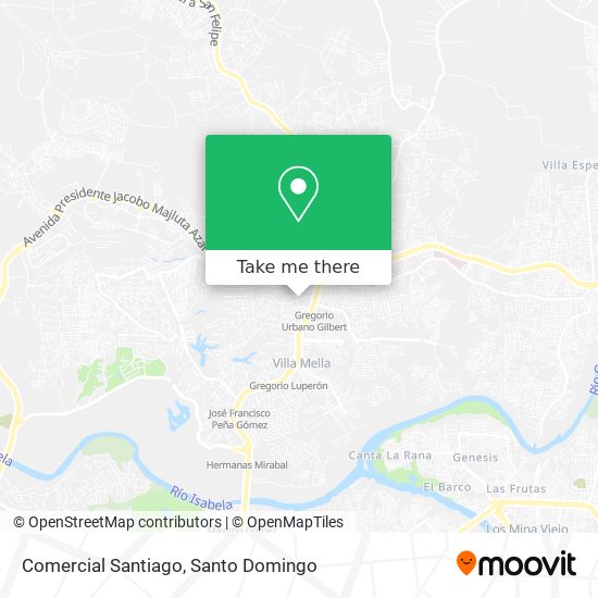 Comercial Santiago map