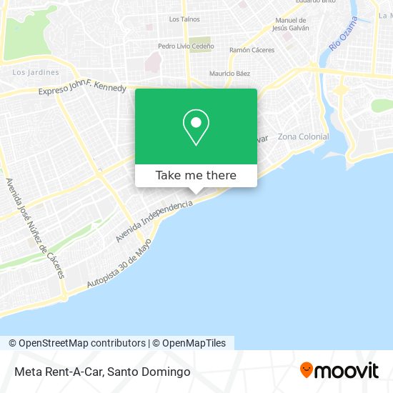 Meta Rent-A-Car map