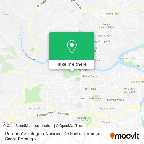 Parque Y Zoológico Nacional De Santo Domingo map