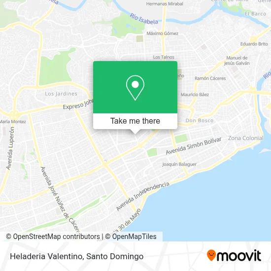Mapa de Heladeria Valentino