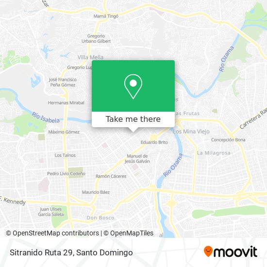 Sitranido Ruta 29 map
