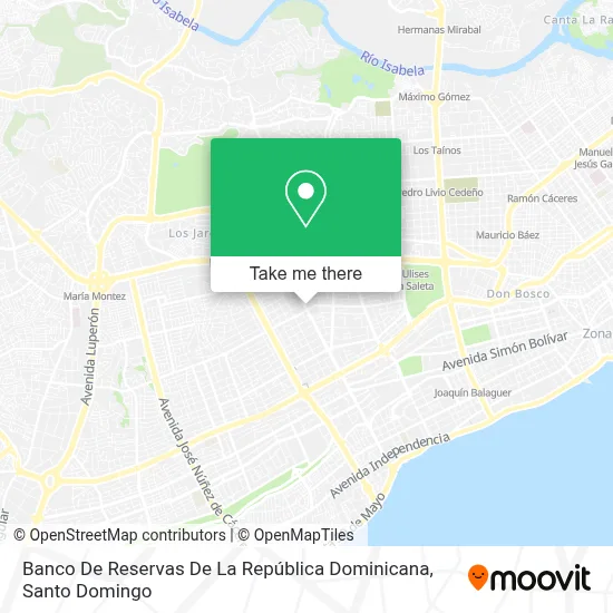 Mapa de Banco De Reservas De La República Dominicana
