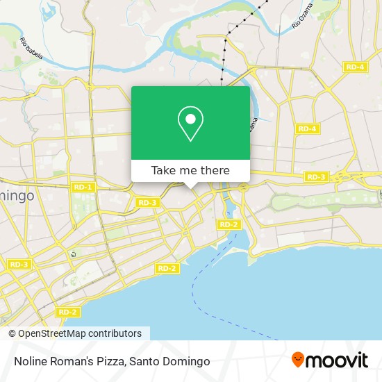 Noline Roman's Pizza map