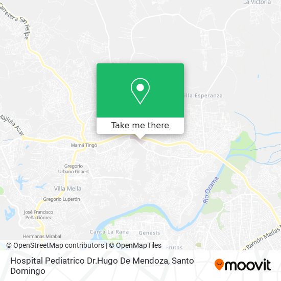 Mapa de Hospital Pediatrico Dr.Hugo De Mendoza