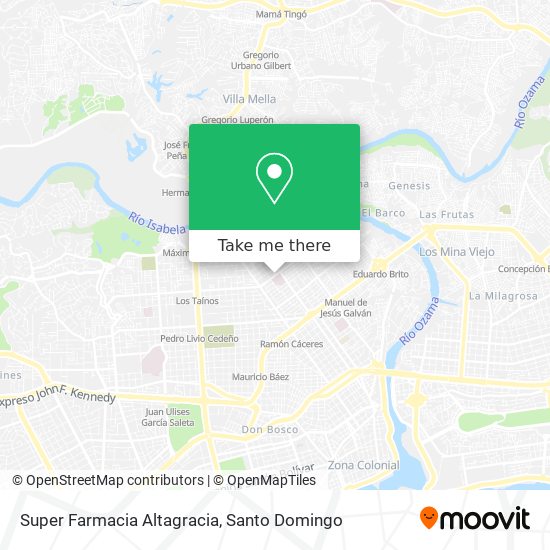 Super Farmacia Altagracia map