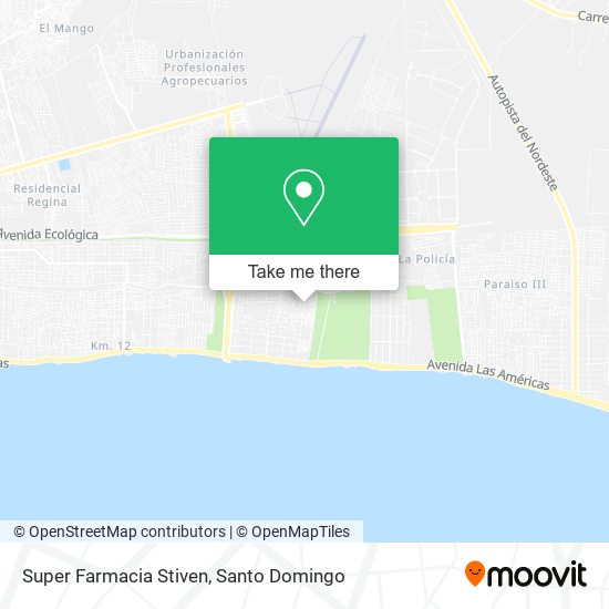 Mapa de Super Farmacia Stiven