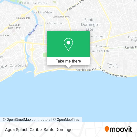 Agua Splash Caribe map