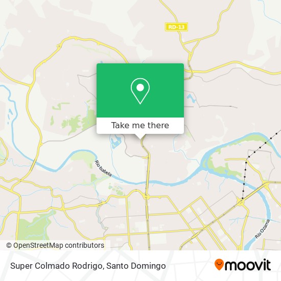 Super Colmado Rodrigo map