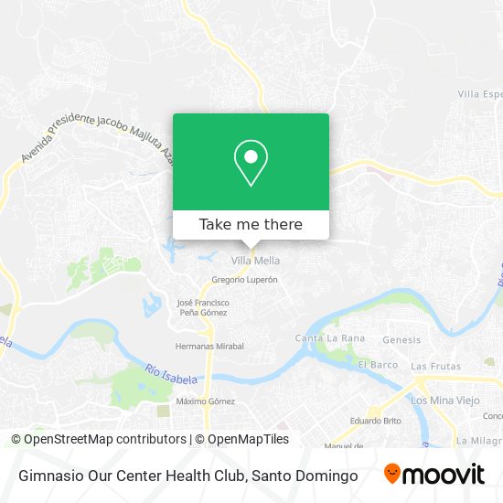 Gimnasio Our Center Health Club map