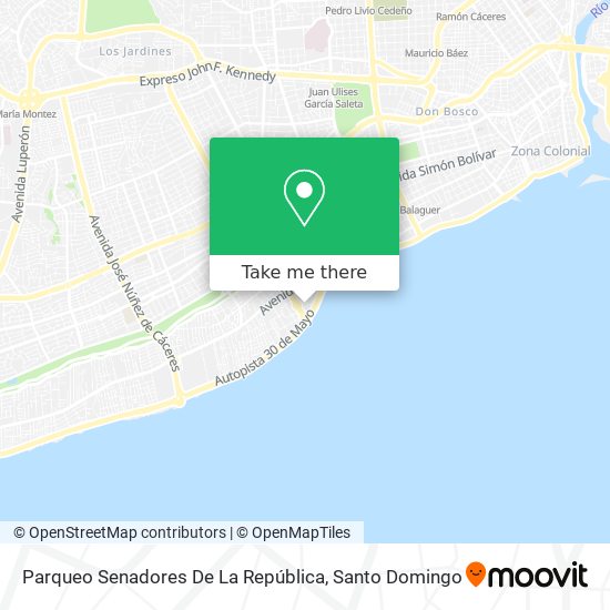 Parqueo Senadores De La República map