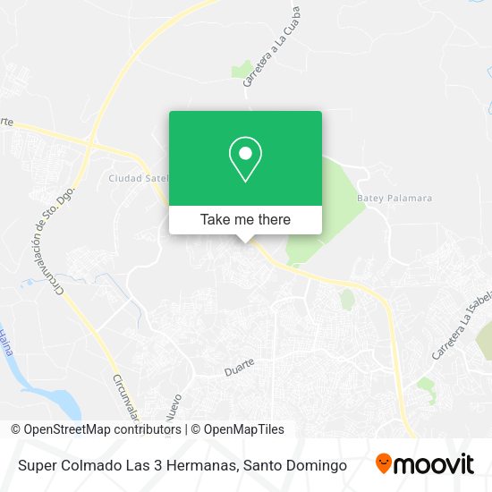 Mapa de Super Colmado Las 3 Hermanas
